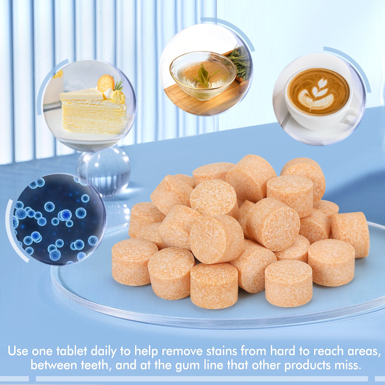 Organic Oral Care Freshening Breathe Teeth Tablets For Home and Personal Teeth Care Fresh Teeth Tablets
