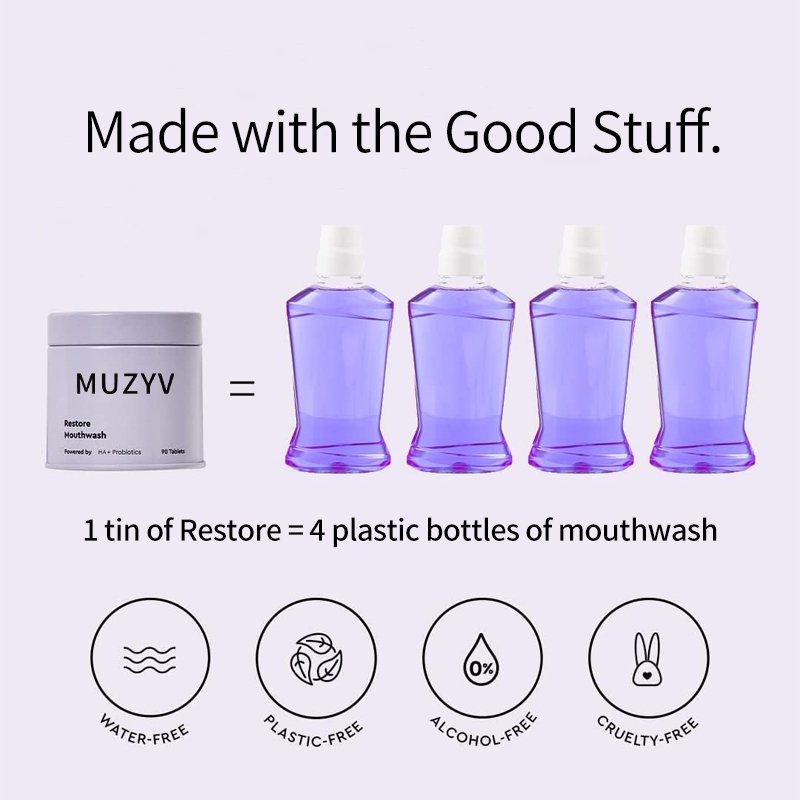 OEM travel size concentrated alcohol free eco friendly freshen bad breath teeth cleansing probiotic chewable mouthwash tablets