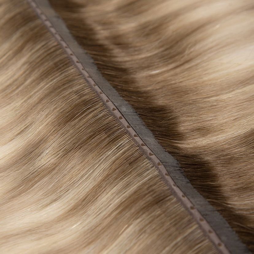 New Invisible Weft Human Hair Extensions With Holes Double Side Weft Hair