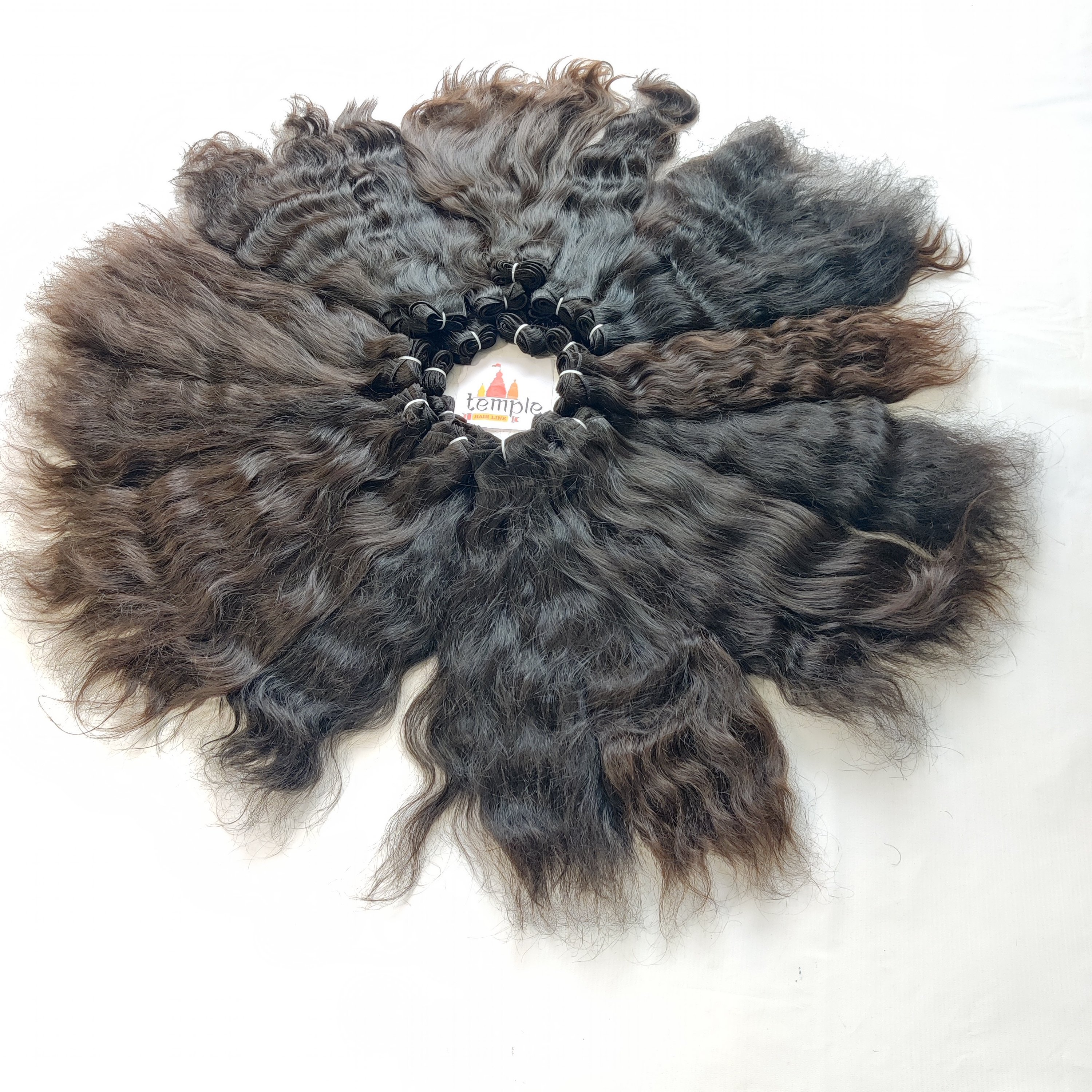 Natural Indian raw 100% Bundles cuticle aligned chemical processing none unprocessed wholesale braiding human hair