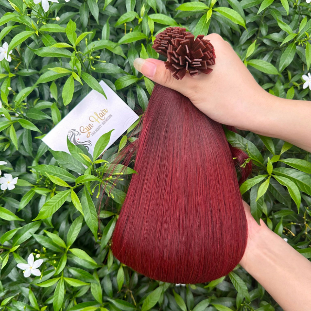 Wholesale Trending Super Double Straight With Many Colors Keratin Flat-Tip 100% High Quality Human Hair Extensions By Sun Hair