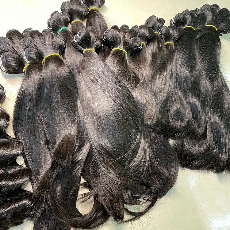 100% Vietnamese Human Hair Bone Straight Braiding Hair Extensions,Double Drawn Donor Hair Bone Straight Bundles with Closure