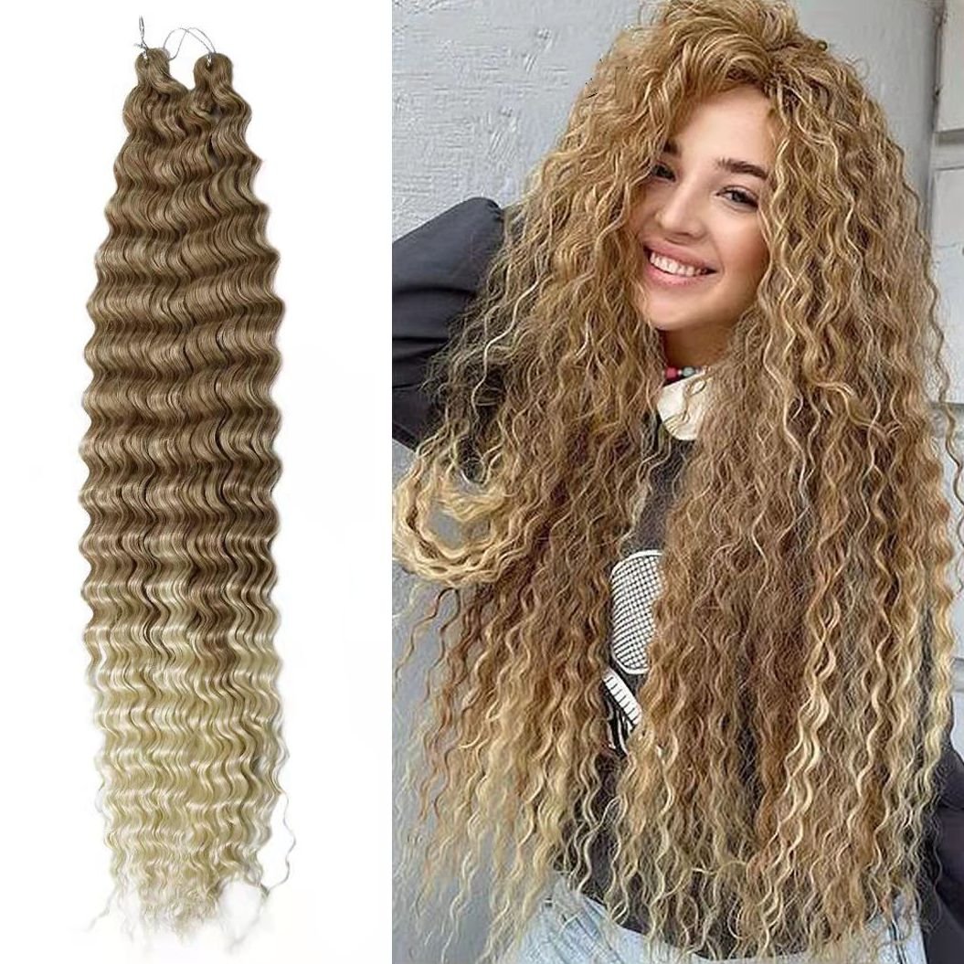 Wholesale Factory Loose Deep Wave Hair Bundles Super Long Synthetic Curly Wave Twist Crochet Synthetic Braiding Hair Extensions