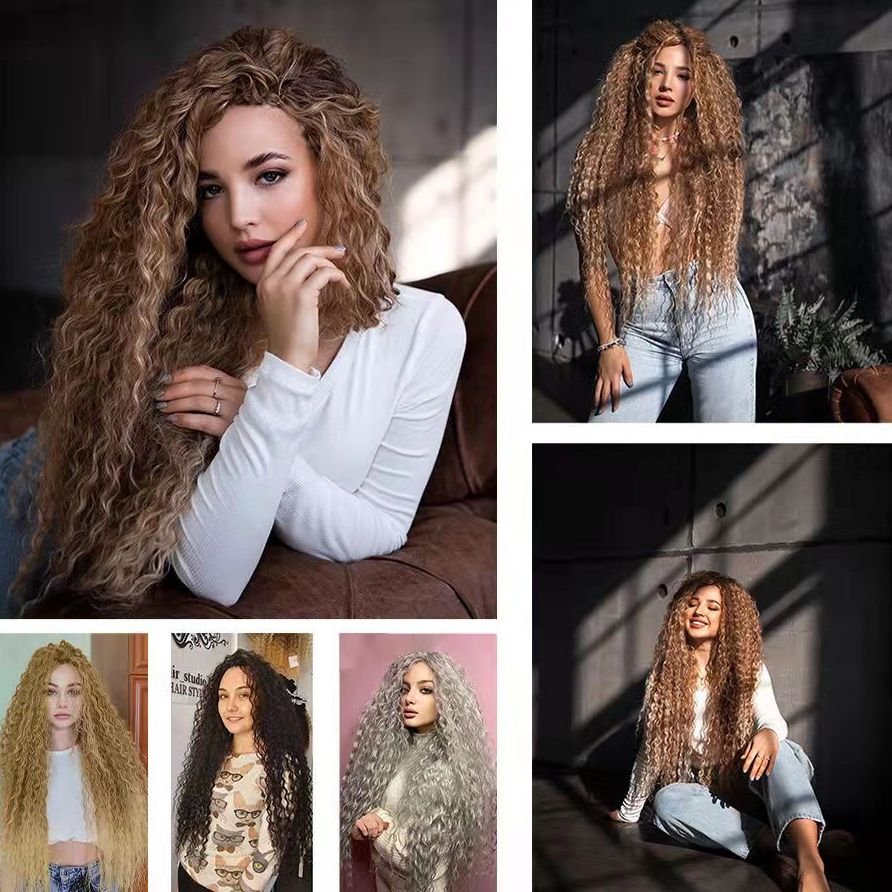 Wholesale Factory Loose Deep Wave Hair Bundles Super Long Synthetic Curly Wave Twist Crochet Synthetic Braiding Hair Extensions