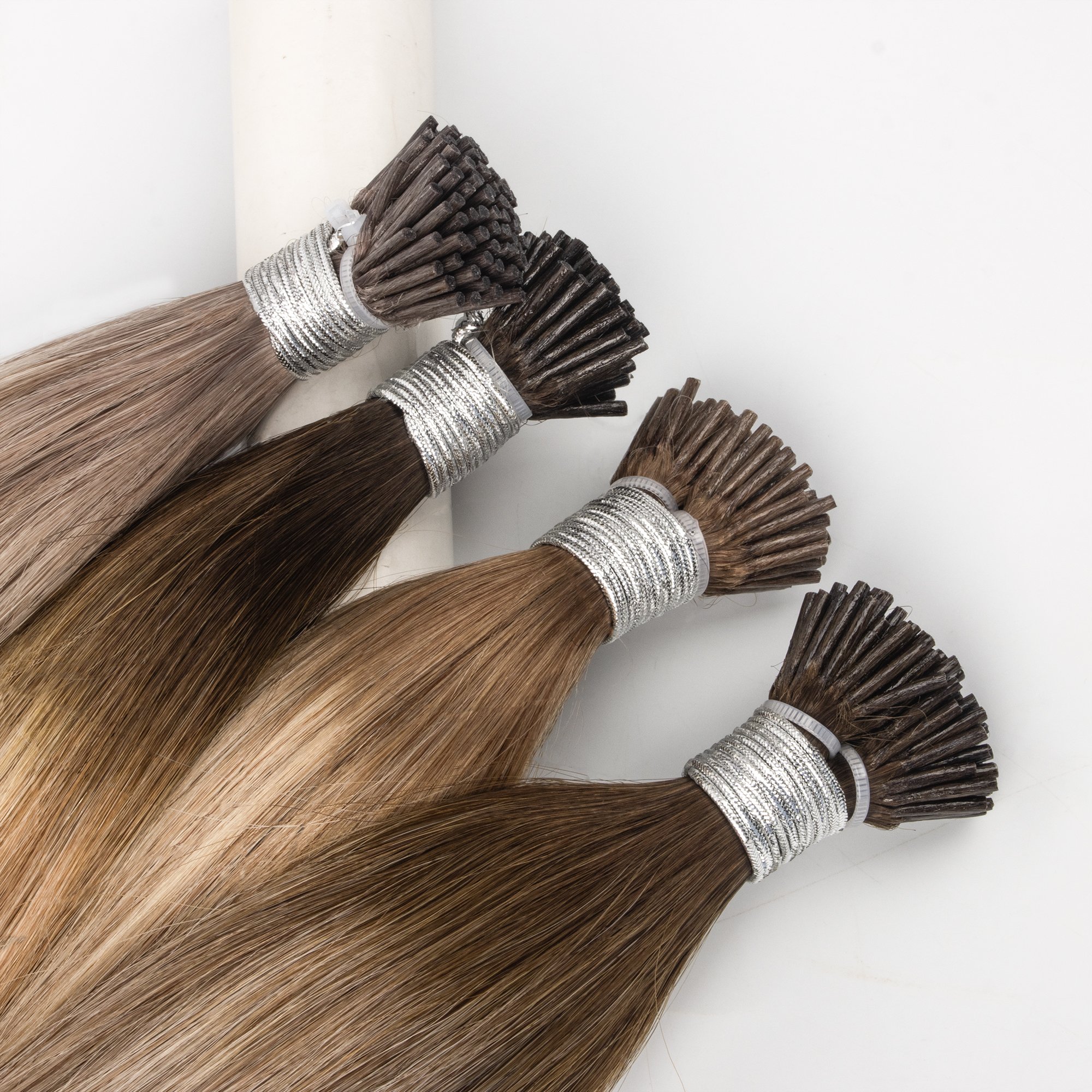 Russian Slavic Thick Ends Double Drawn Human Remy I Tip Hair Extension Wholesale Italian 100 Keratin Tip Hair Extensions