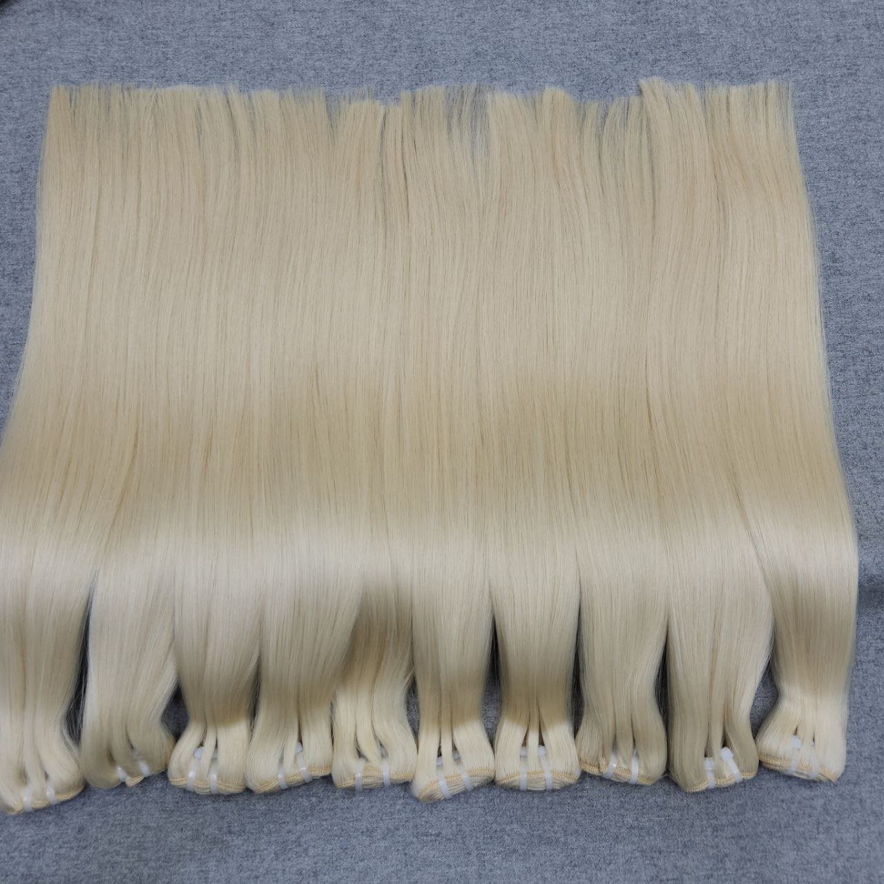 Blonde Color Weft 100% Vietnamese Virgin Raw Human Hair Remy Donor Hair Wholesales Vietnam Natural Straight Baby Hair