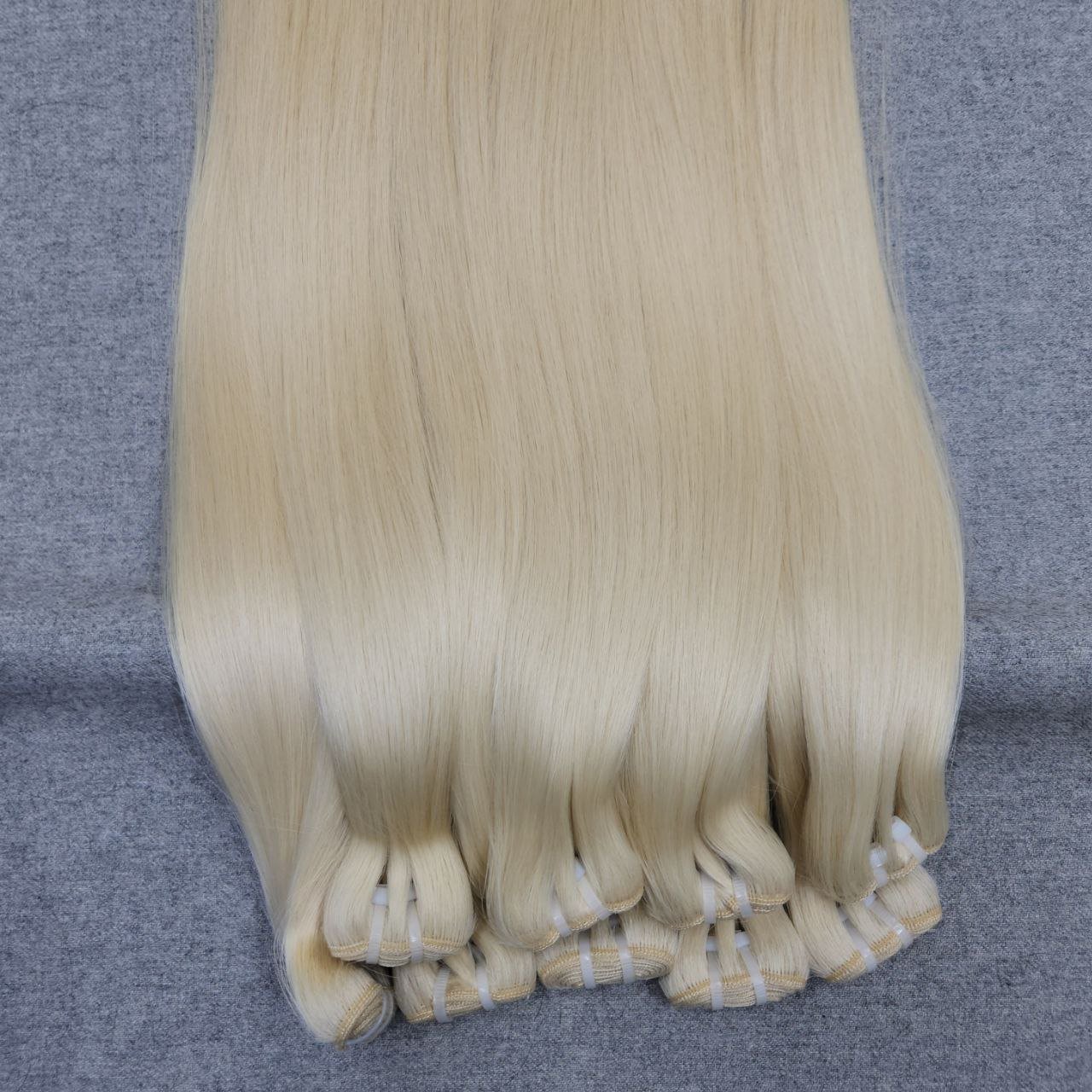 Blonde Color Weft 100% Vietnamese Virgin Raw Human Hair Remy Donor Hair Wholesales Vietnam Natural Straight Baby Hair