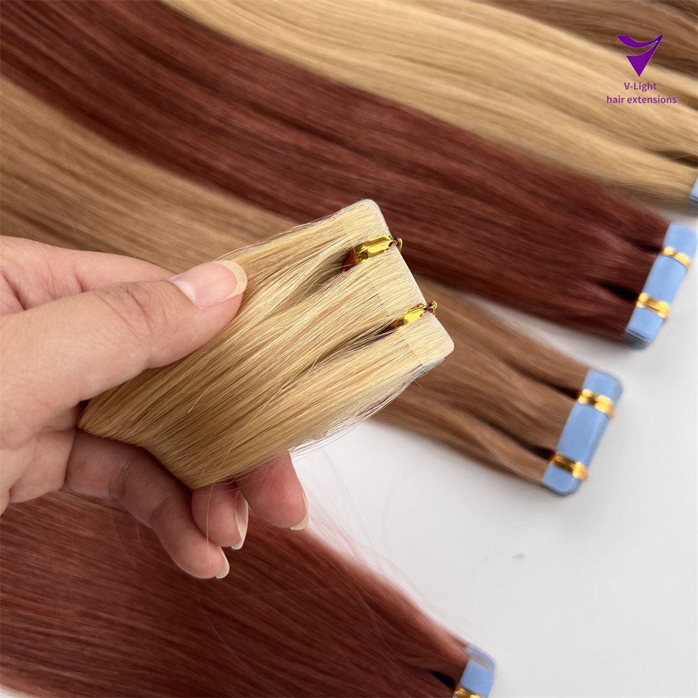 Seamless invisible tape in extensions Top Quality Russian Cuticle Hair Extensions Injected Tape in Human Hair Extensions