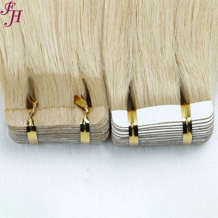 FH 100% human hair tape russian remy tape hair extensions double drawn human hair extension tape