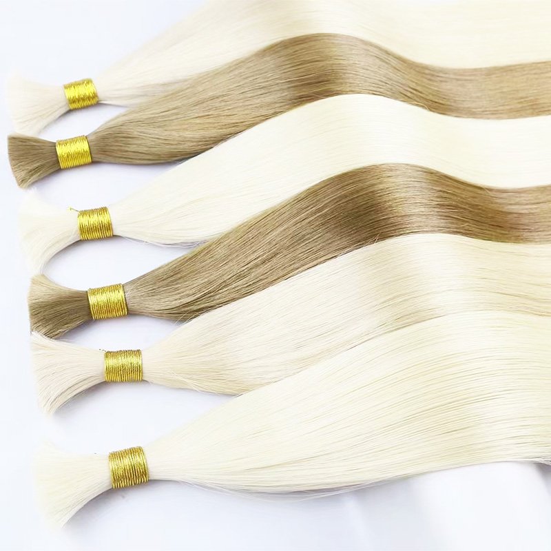 Super flat human braiding hair bulk no weft 100% Virgin Brazilian Cuticle Aligned Raw Hair Extensions