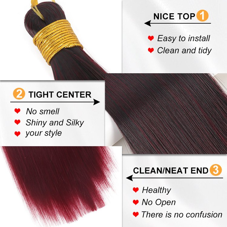 Julianna Private Label Display 150G 22 26 30 Inches Smooth Silky Ombre Synthetic Hair Bulk Bone Straight Braiding Hair Extension