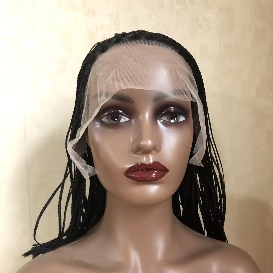wholesale Box Braided Wigs Synthetic hair machine made wig