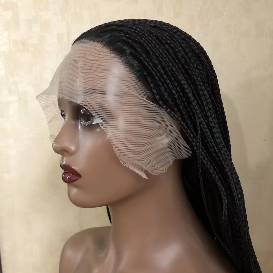 wholesale Box Braided Wigs Synthetic hair machine made wig