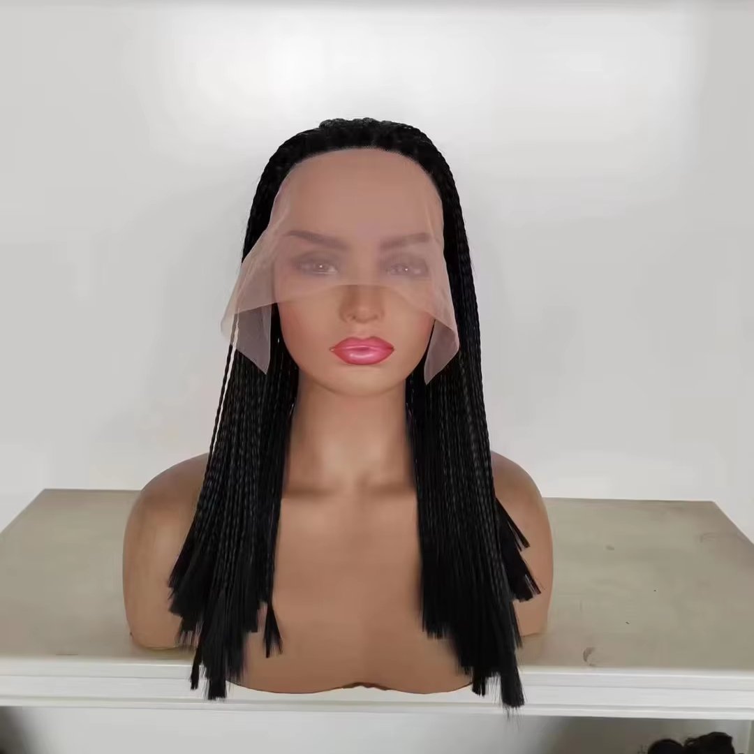 wholesale Box Braided Wigs Synthetic hair machine made wig