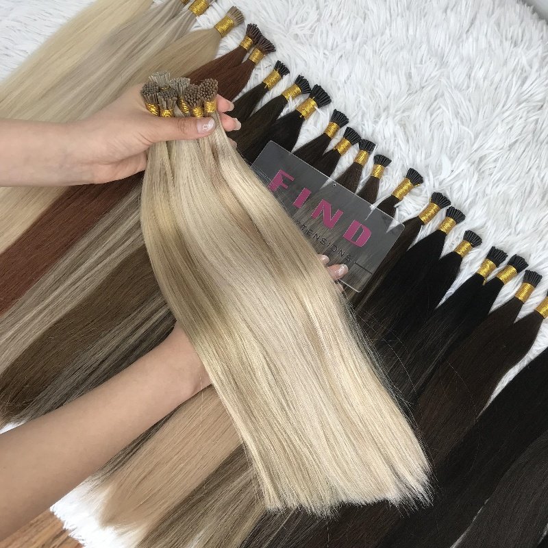 FindVirginHair Ready To Ship Memory I-tip Prebonded Tip Human Hair Cuticle Aligned Remy Hair K Flat Tip