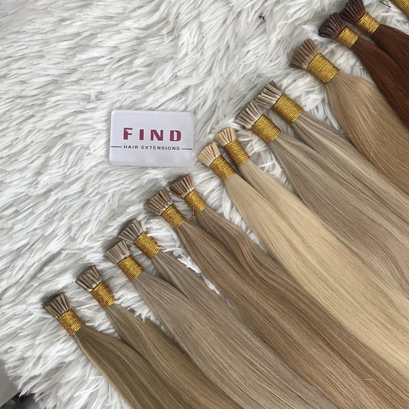 FindVirginHair Ready To Ship Memory I-tip Prebonded Tip Human Hair Cuticle Aligned Remy Hair K Flat Tip
