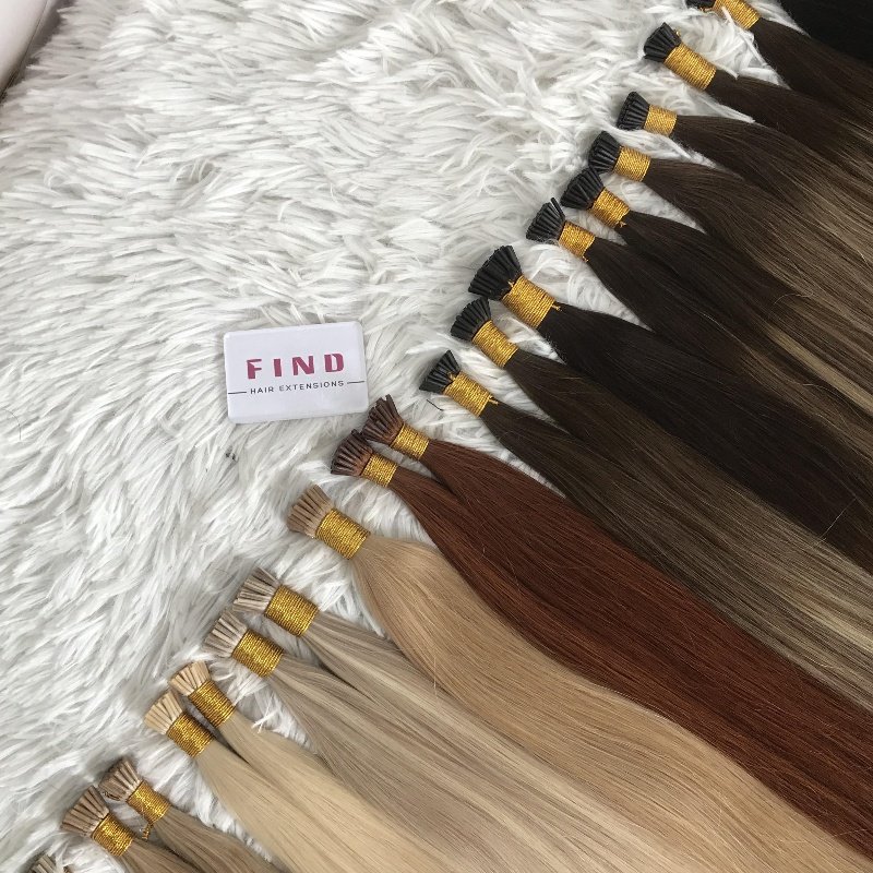 FindVirginHair Ready To Ship Memory I-tip Prebonded Tip Human Hair Cuticle Aligned Remy Hair K Flat Tip