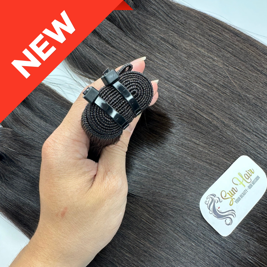 Wholesale 100% Virgin Full Cuticle Aligned Real Human Hair Extensions High Quality Natural Raw Weft Thick-End Hot Trend Product