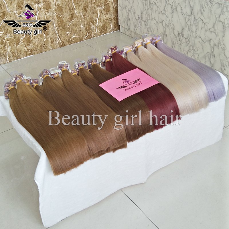 Wholesale Double Drawn Raw Cambodian Remy Hair Cuticle Aligned Tape In Human Hair Extensions 100% Real Hair