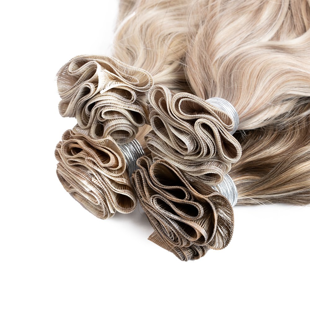 Top Quality Russian Invisible Curly Genius Weft Virgin European Genius Weft Hair Extensions
