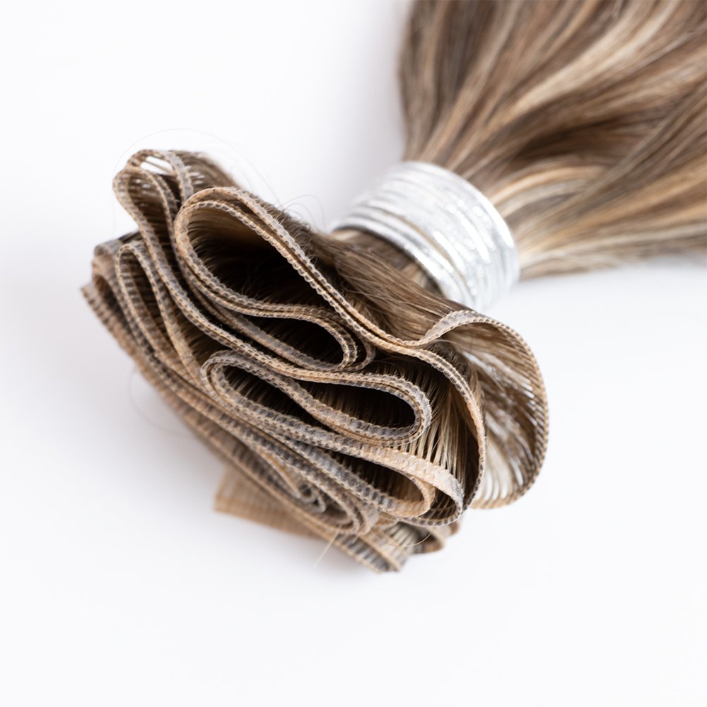 Top Quality Russian Invisible Curly Genius Weft Virgin European Genius Weft Hair Extensions