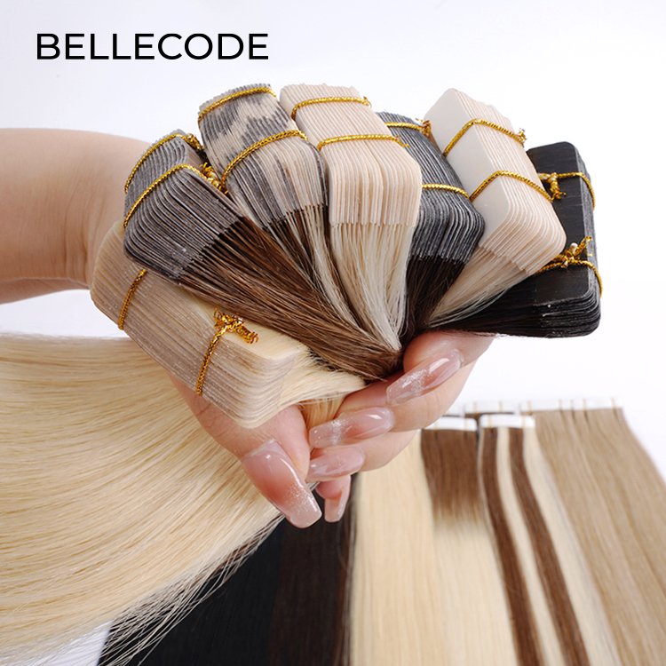 Wholesale Raw Human Tape in Hair Extension 100% Virgin Tape in hair Extension 100human hair