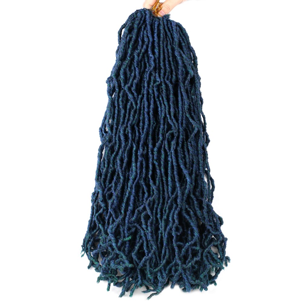 Wholesale Soft nu Locs Crochet Hair black Faux Locs Crochet Hair Pre-looped New Faux Locs Crochet Synthetic Hair Extensions
