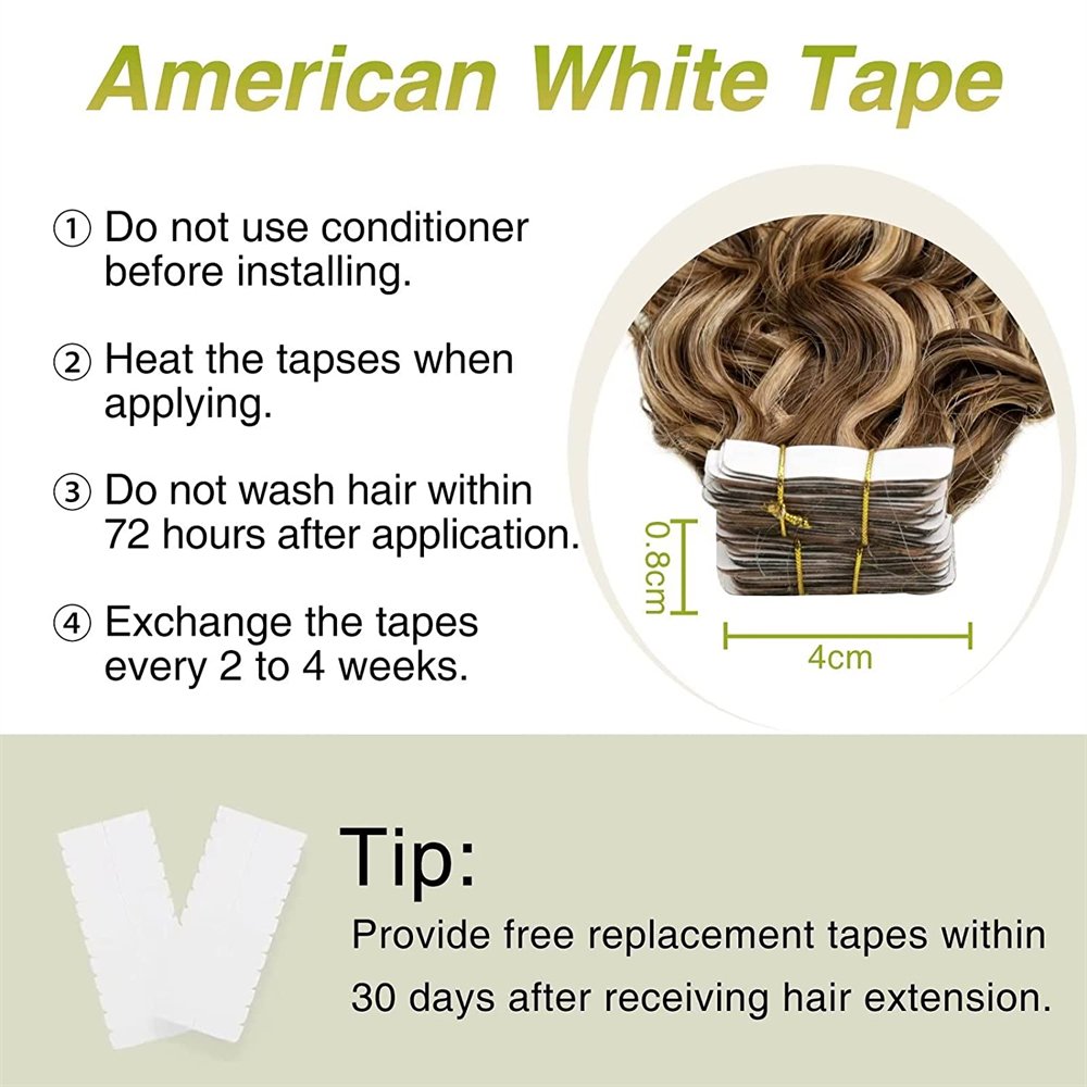 Remy Cuticle Aligned Highlight Tape in Human Hair Extensions Loose Curly Tape Double Drawn Brazilian Mink Brazilian Hair Bundles