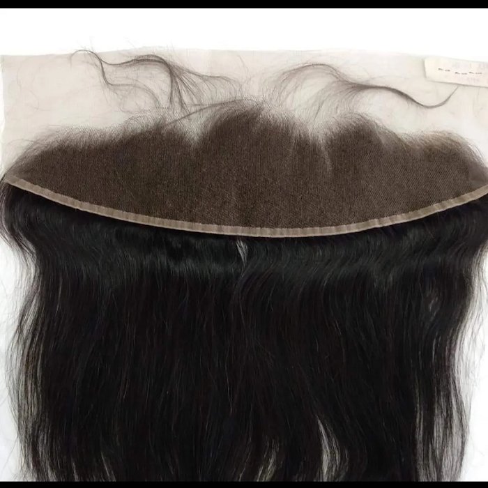 Lace Frontal 100% Indian Remy Raw Virgin Human Hair Extensions Single Drawn Frontal Weave Silky