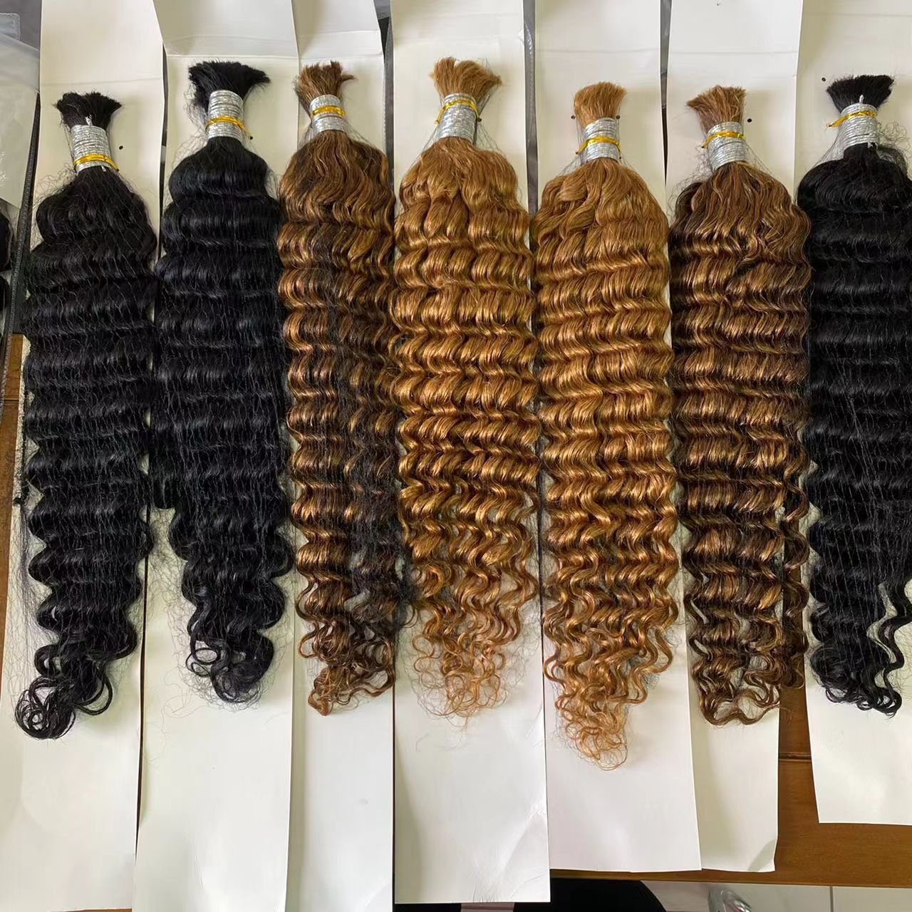 Amara beauty 2024 hot sale deep curly 100% human hair bulk extension no weft bulk hair extension for braiding for diy wig