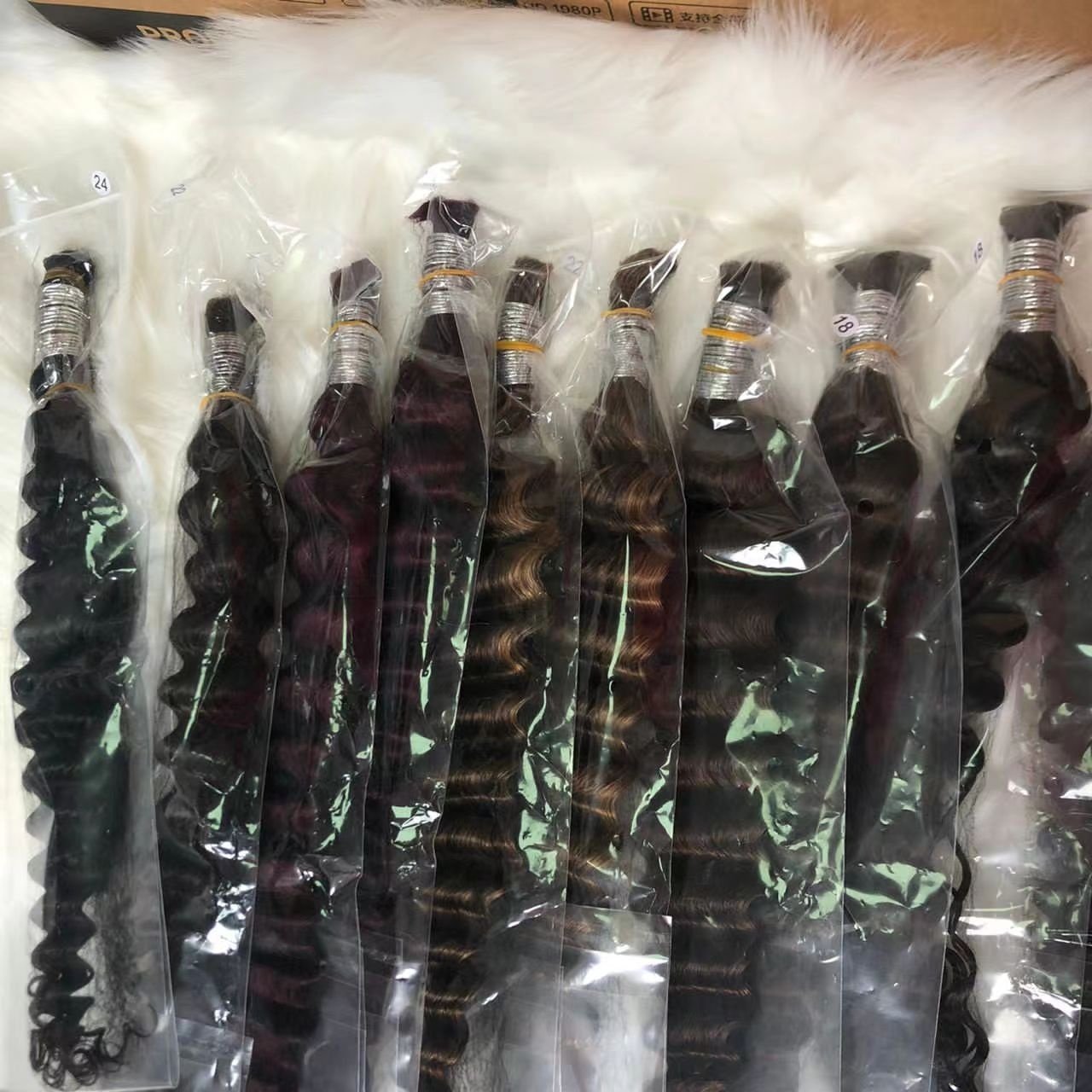 Amara beauty 2024 hot sale deep curly 100% human hair bulk extension no weft bulk hair extension for braiding for diy wig