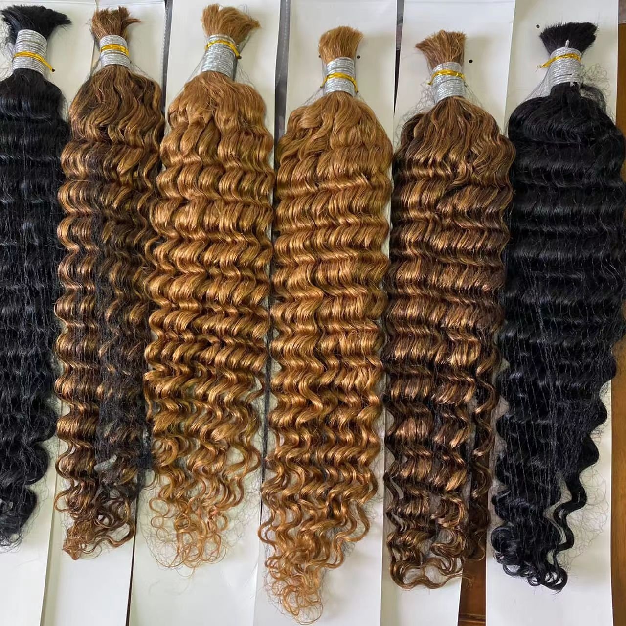 Amara beauty 2024 hot sale deep curly 100% human hair bulk extension no weft bulk hair extension for braiding for diy wig