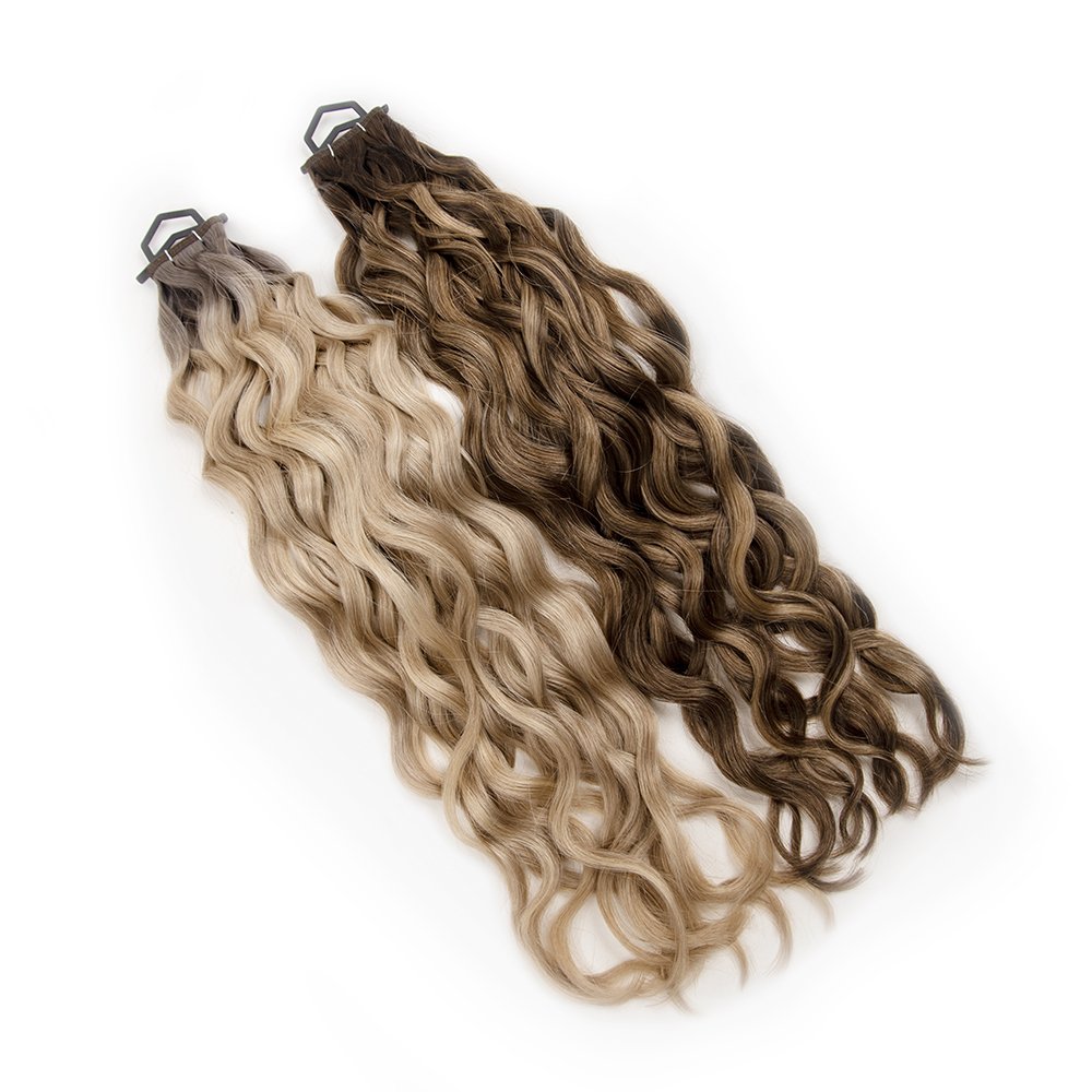 New arrival Double drawn twin tab butterfly seamless PU flat weft Russian virgin human hair extensions
