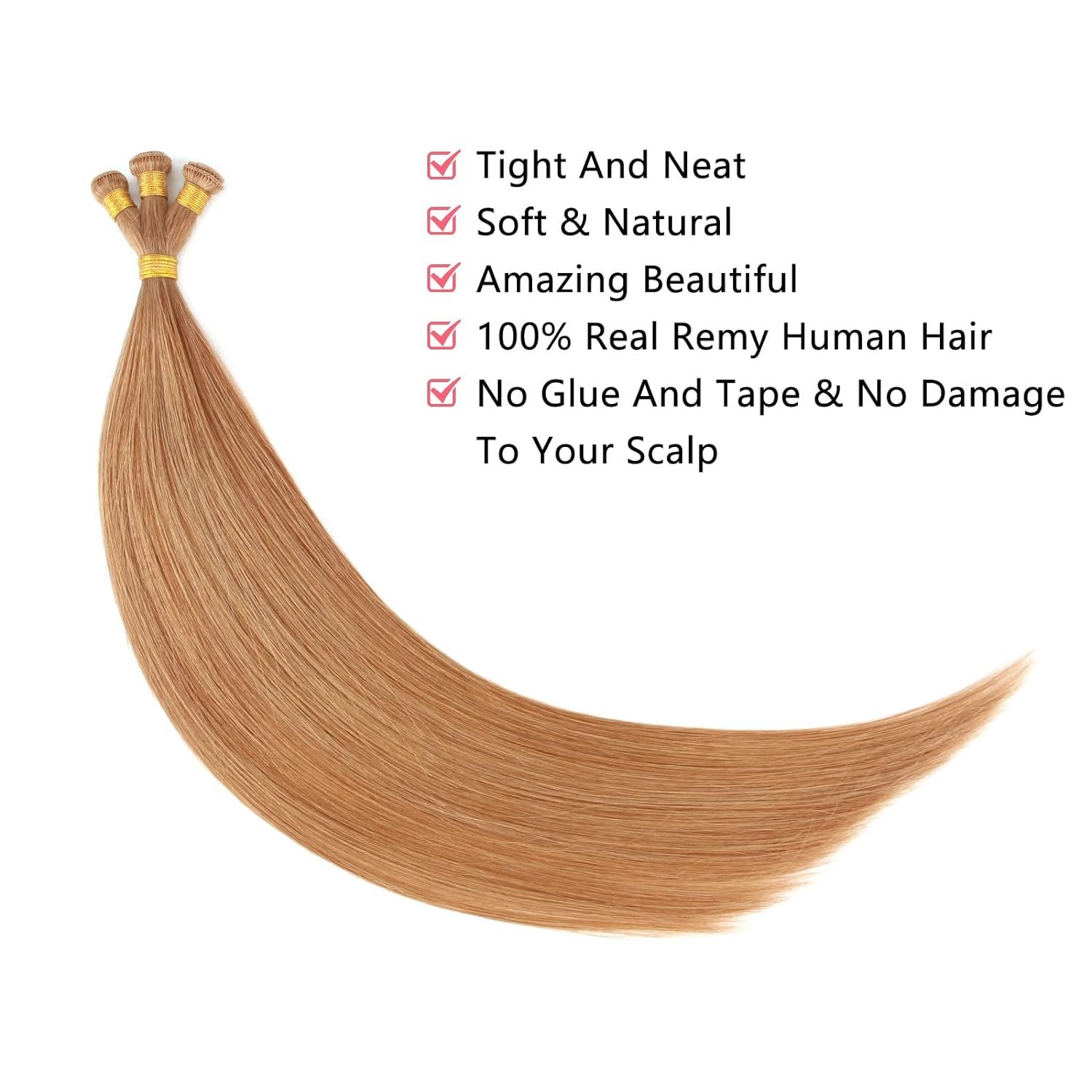 Cheap Wholesale Price Double Drawn Human Hair Hand Tied Weft, 100% Remy Highlighted Hand-tied Weft Human Hair Extension