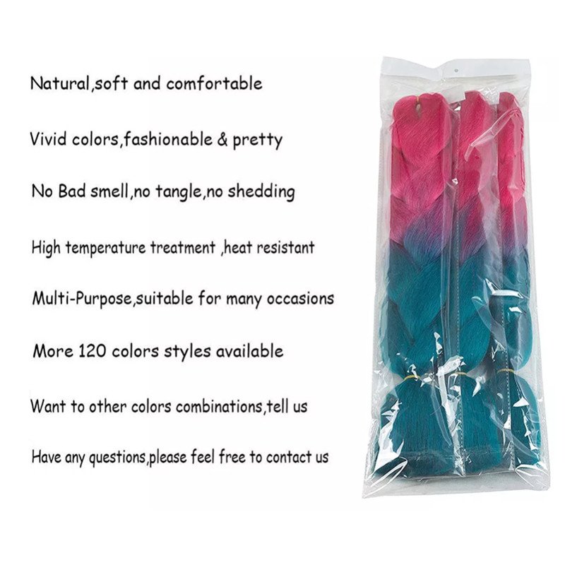 24inch Jumbo Braids Ombre Jumbo Braiding Hair Coloured Synthetic Braid Wigs Crochet Blonde Hair Extensions