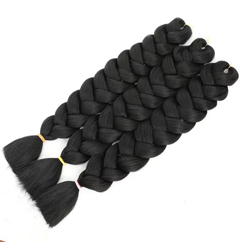 Low temperature flame retardant chemical fiber hair extension Hot Water styling82 "165 g children's braid Yaki wig female braid