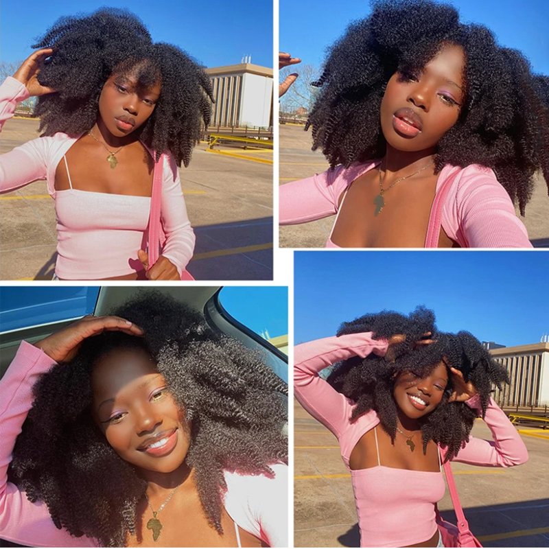 wholesale Afro Kinky Marley braids Hair With Bangs Synthetic Fiber Curly Kinky Twist Hair Wigs For Women lace Adjustable Size