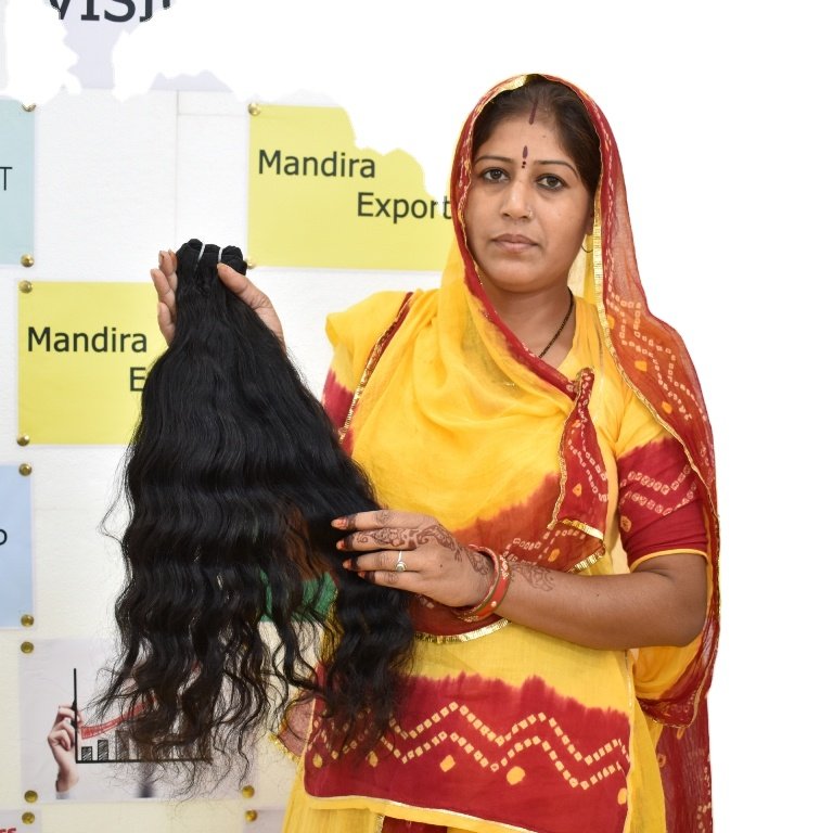 Unprocessed Raw 100% natural vendor virgin color with out lace bulk curly human hair extension