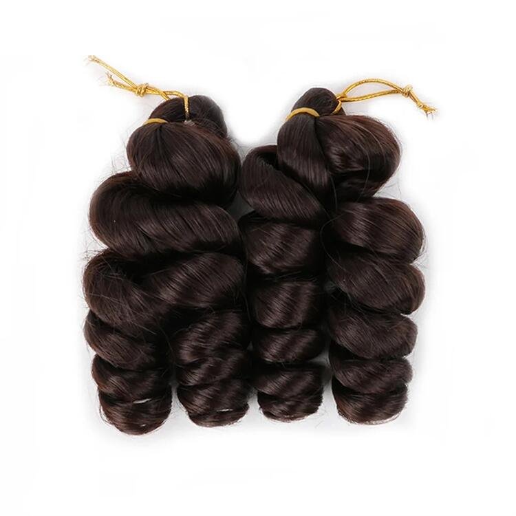 12inch Spiral Curly Synthetic Braiding Hair French Curl Loose Wave Crochet Braids