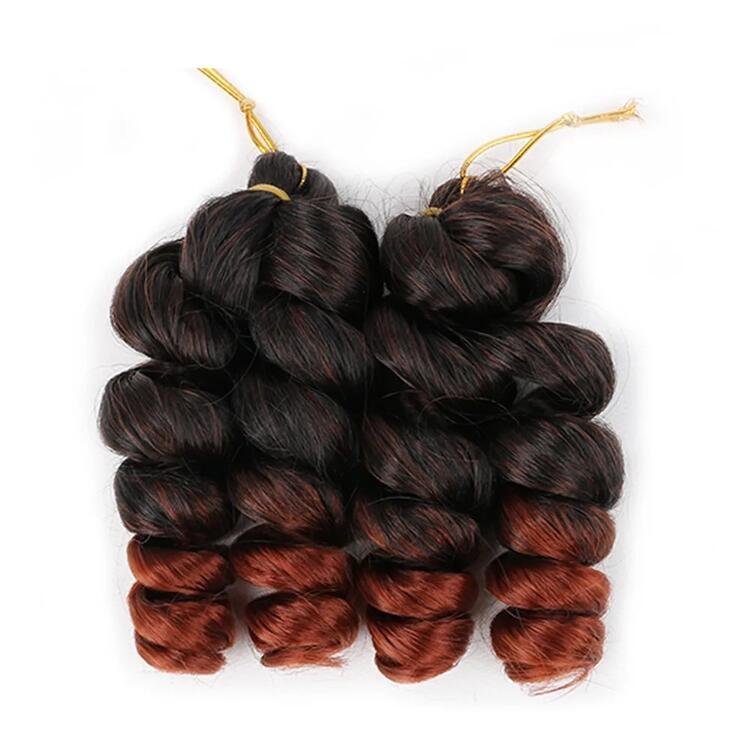 12inch Spiral Curly Synthetic Braiding Hair French Curl Loose Wave Crochet Braids