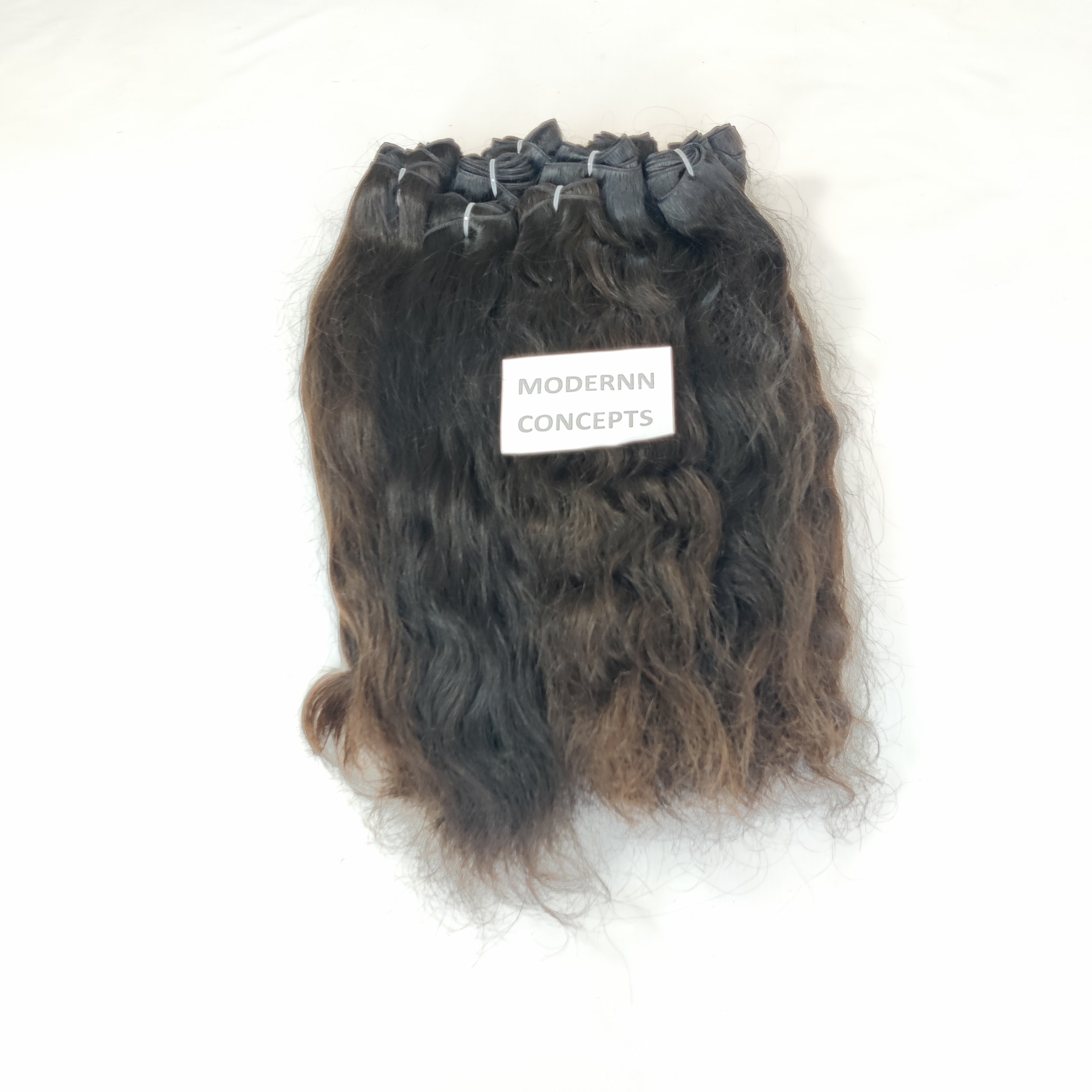 None Tangle Raw wholesale Virgin vendor no chemical processing natural Wavy bundles Indian Human Hair Extensions