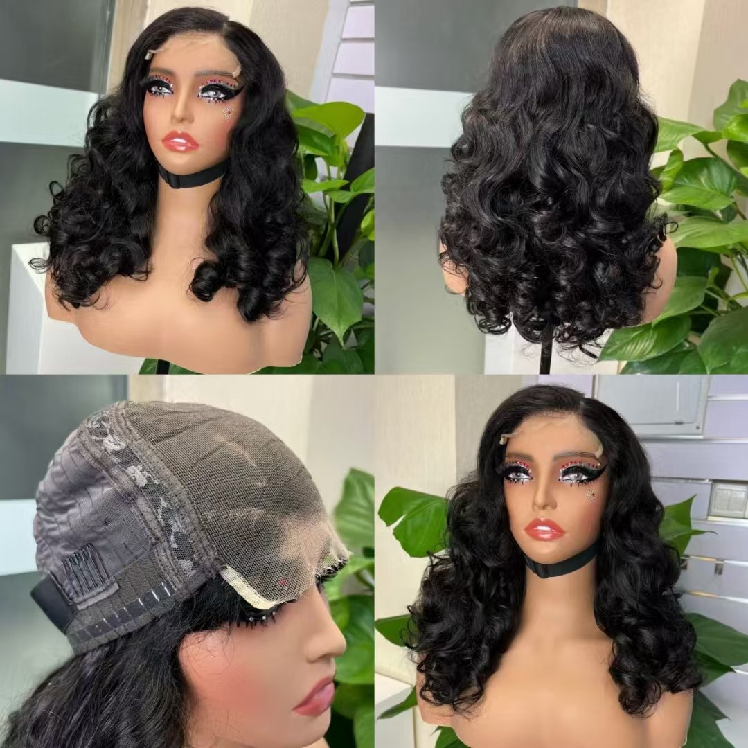Lmeoda Wholesale Raw Virgin Hair Wigs 300% Density Bouncy Curly 13x4 Lace Frontal Wigs 100% Human Hair Extension