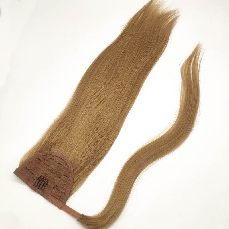 Wholesale Russian 100% Remy Virgin Human Hair Extension Ponytail Real Human Hair Genius Weft New Flat Weft