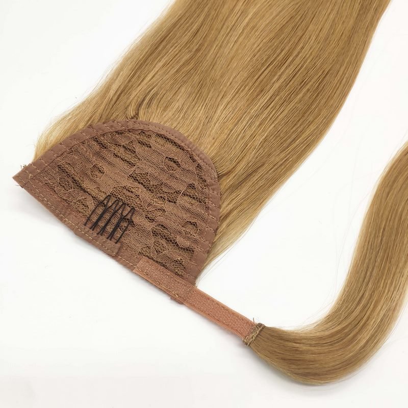 Wholesale Russian 100% Remy Virgin Human Hair Extension Ponytail Real Human Hair Genius Weft New Flat Weft