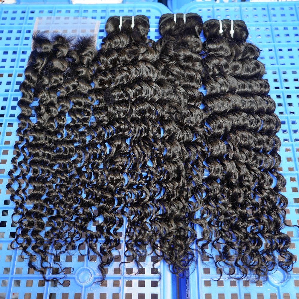 3 Bundles Water Wave Hair Bundle 100% Virgin Human Hair Extension For Vietnam