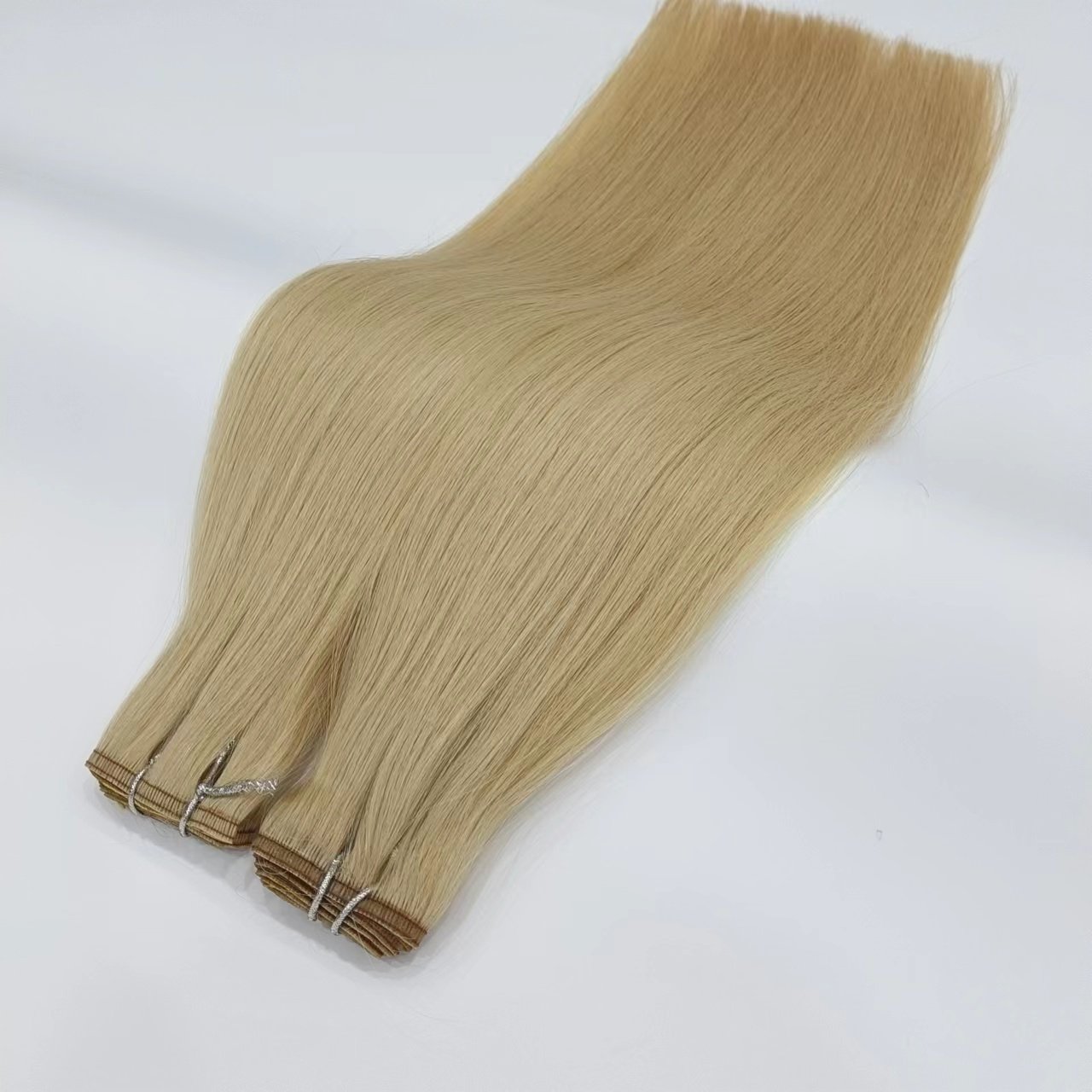 Human Hair Extensions Real Hair Extension Stitching Russian Genius Weft