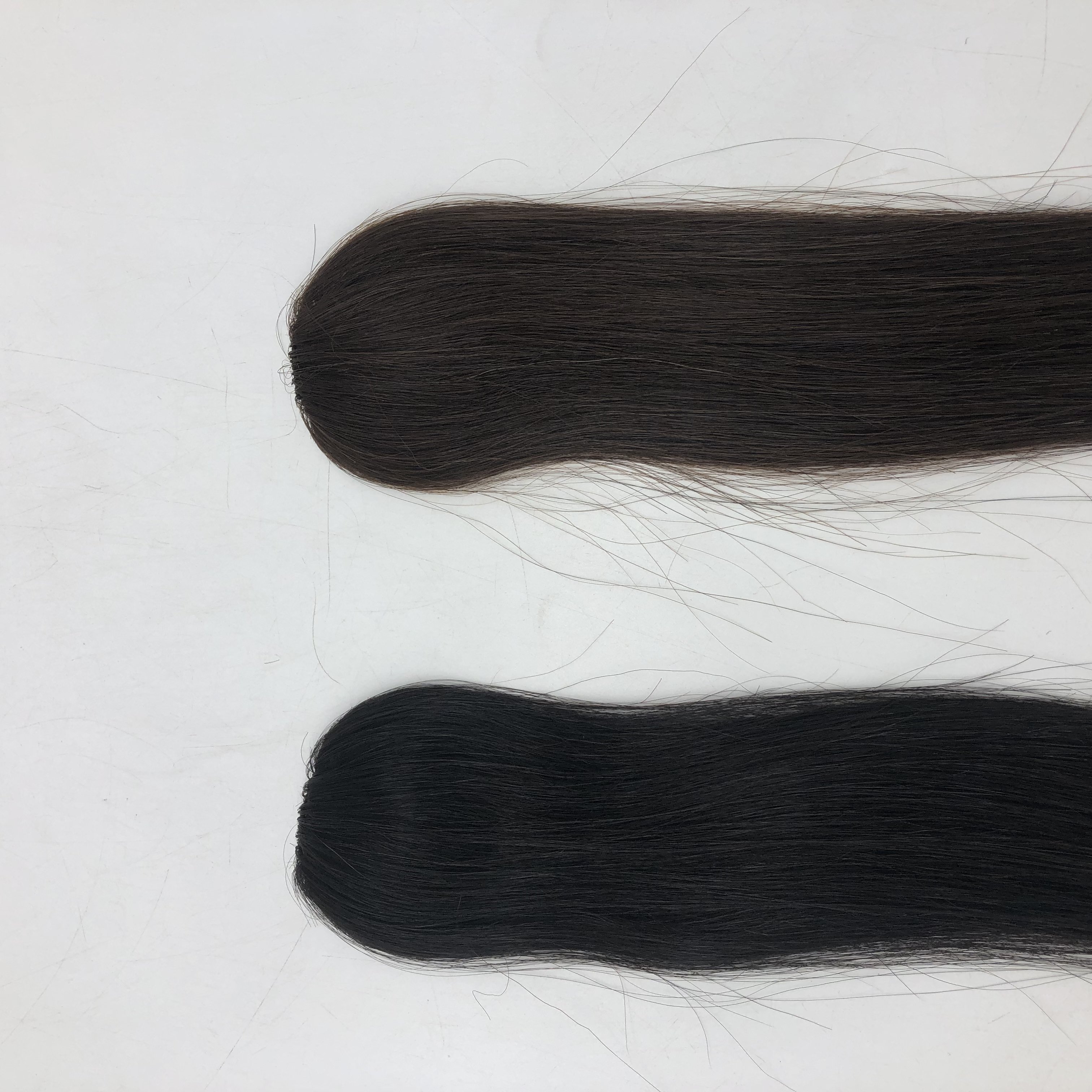 Custom 1-clip Hair Patch Machine Weft Hand Tied Edge Clip in Bangs Human Hair