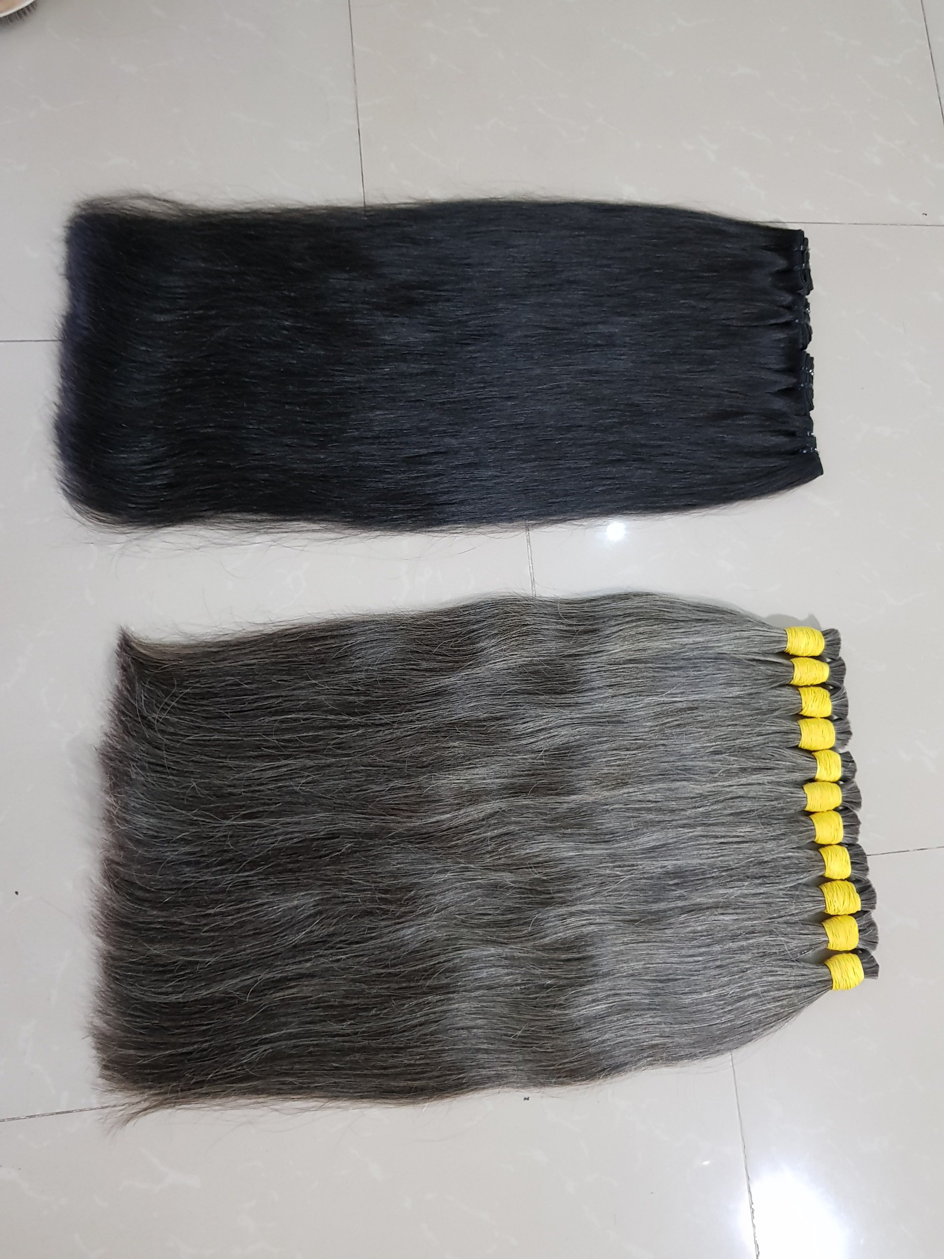 Wholesale Natural Black Straight Wave Style Human Hair Extensions Remy Hair Bundles from Vietnam for Braiding
