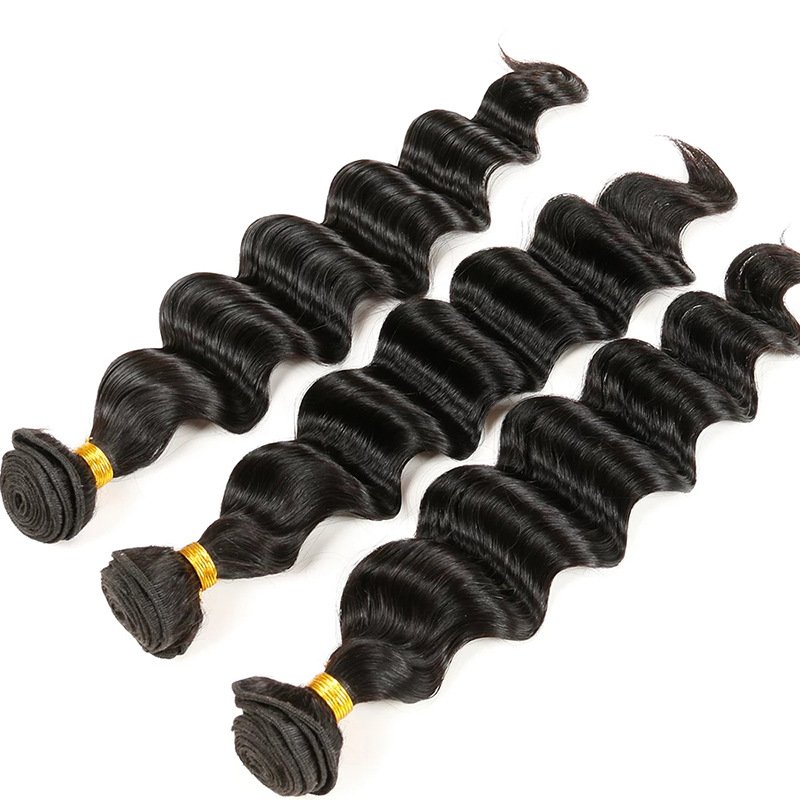 Xuchang Factory Human Hair Weave Bundles 100% Human Hair Extension Loose Deep Raw Virgin Cuticle Aligned Peruvian Hair