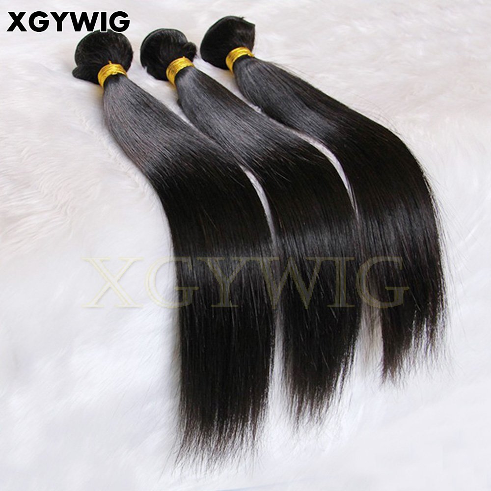 8"-40" Stock cheap factory price silky straight natural color 100% Brazilian virgin remy bundles human hair extensions